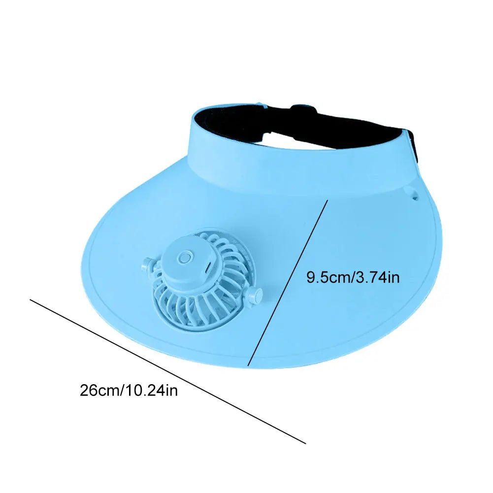 Sun Visor Hat With Fan Solar And USB Charging Sun Protection Hat Breathable Summer Cooling Fan Hat For Outdoor Camping Fishing
