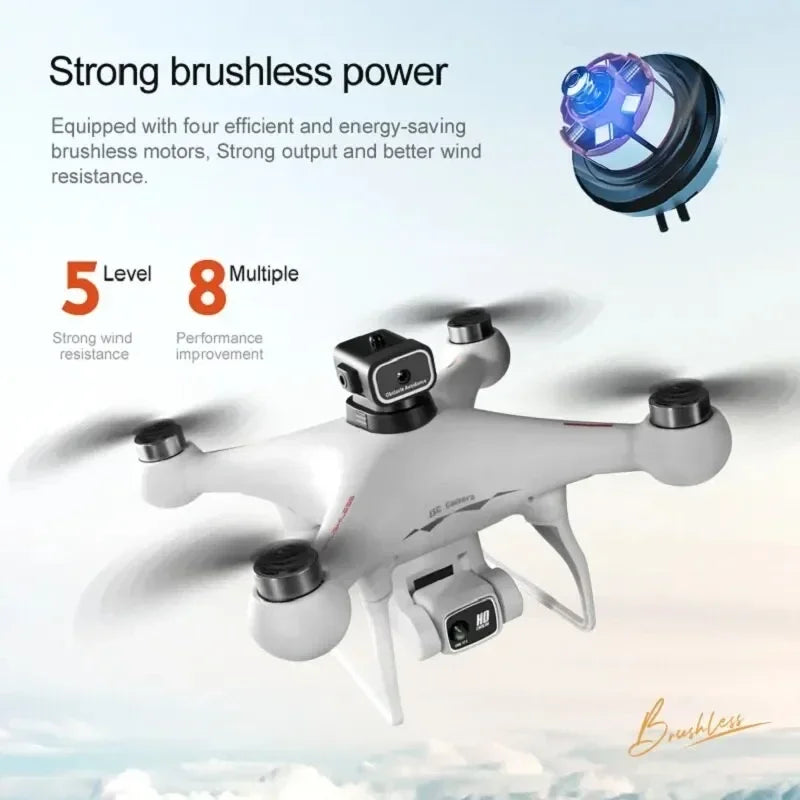 S116 Max Drone Professional with 3 Batteries 8K Dual Camera Optical Flow Brushless 360 Degree Obstacle Avoidance WIFI FPV RC Drone Toys