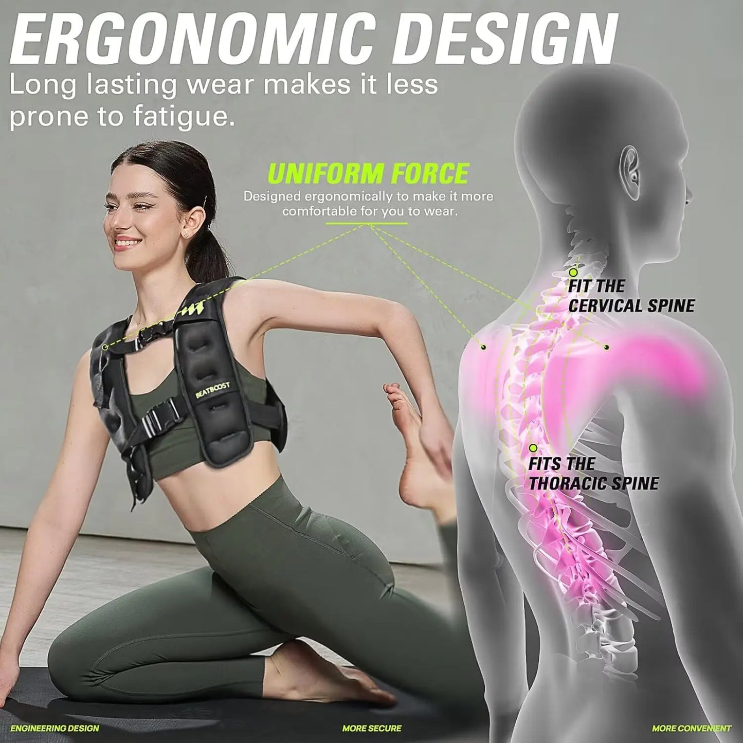 Weighted Vest for Women and Men 10lb to 40lb with Ironsand for Strength Training Running and Walking