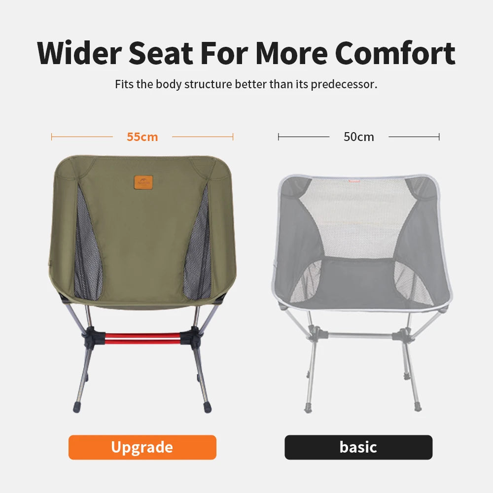 Naturehike Ultralight Portable Folding Camping Chair for Travel Backpacking Picnic Beach and Outdoor Fishing