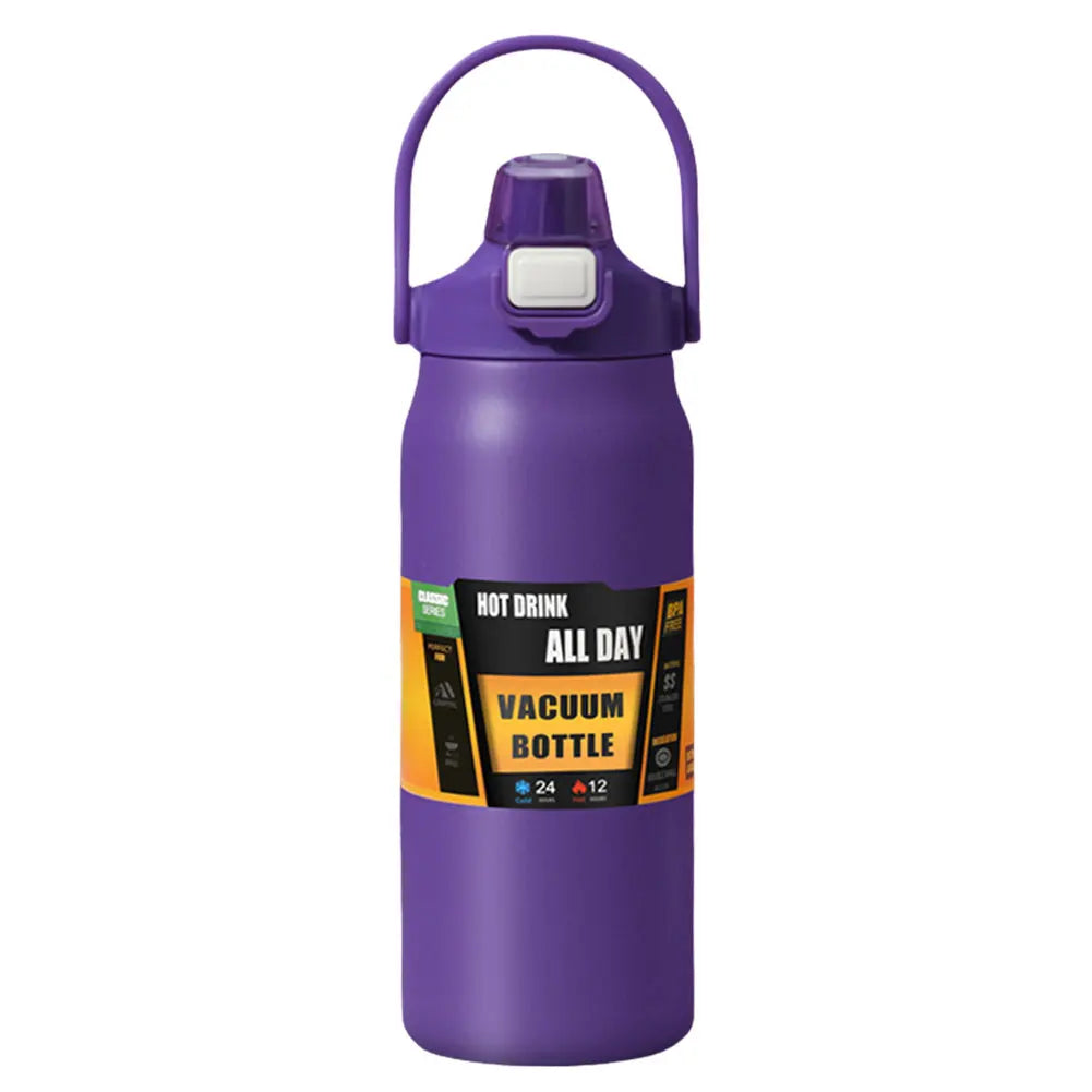 1200ml Insulated Bottle Stainless Steel Thermal Water Cup BPA Free Portable Coffee Mug Wide Mouth Opening for Sports