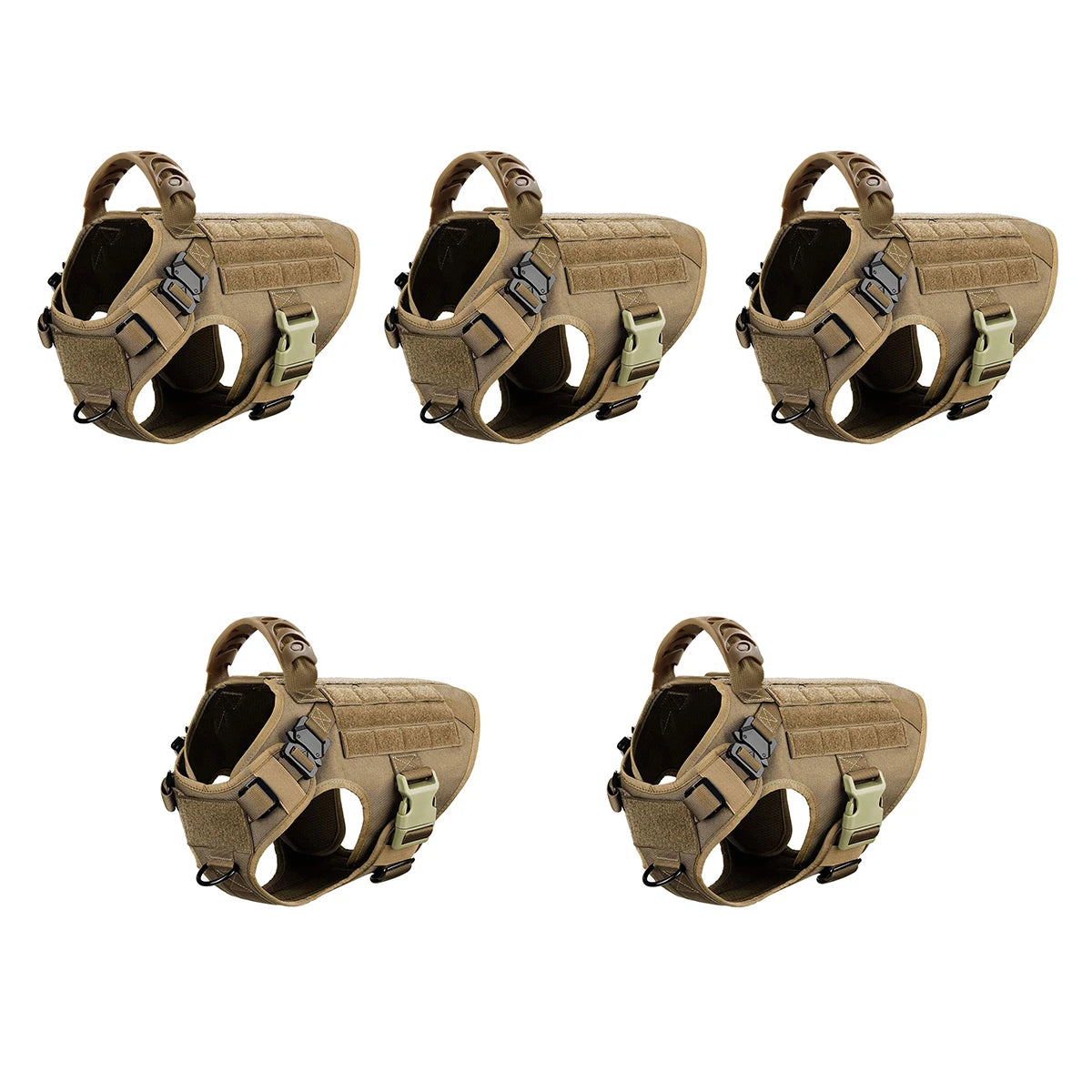 5 Pcs Large Dog Harnesses for German Shepherd and Malinois Training and Walking Vests for Medium and Large Dogs Accessories