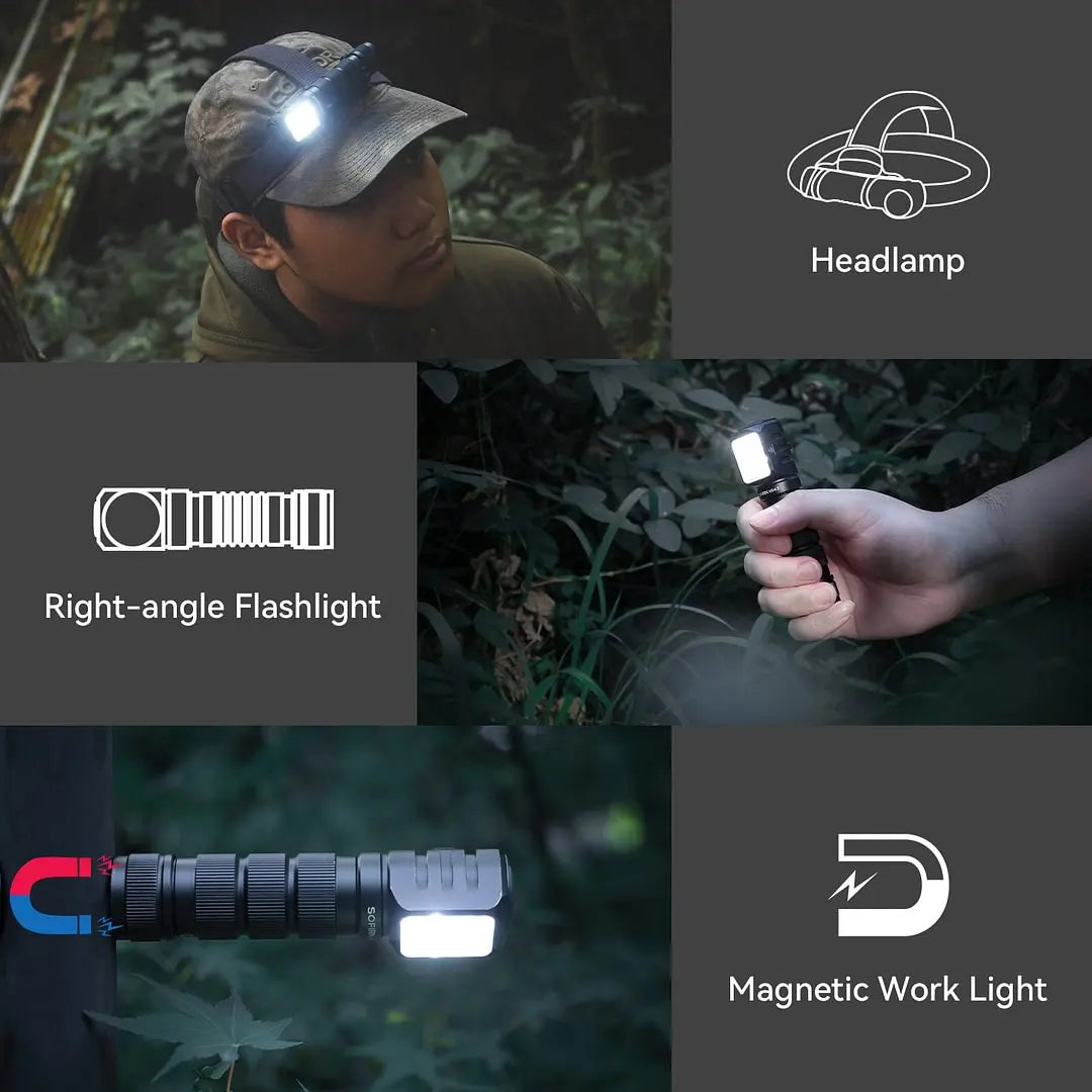 Sofirn HS42 Headlamp 2100 Lumens 18650 EDC USB C Rechargeable Power Bank Flashlight SST40 LED Torch with Magnetic for Camping