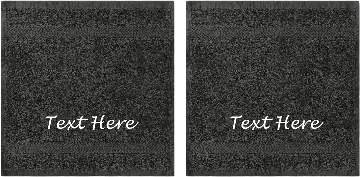 2 Piece Cotton Towel Set with Embroidered Text Super Absorbent Super Soft Türkiye Cotton Bath Towels 24x50 Inches