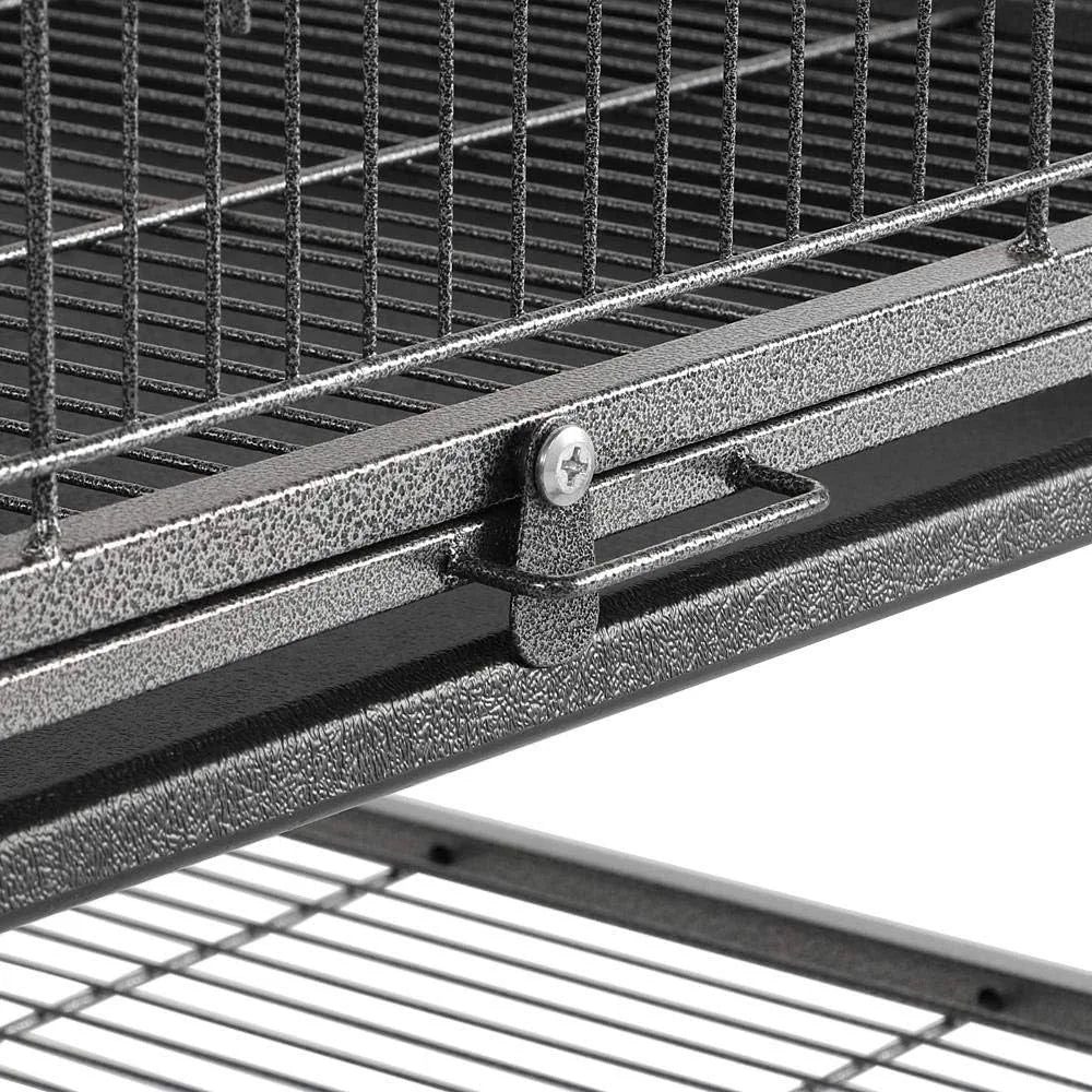 52" Forged Steel Vertical Large Flying King Bird Cage for Cockatiels, African Grey Parakeets with Stand