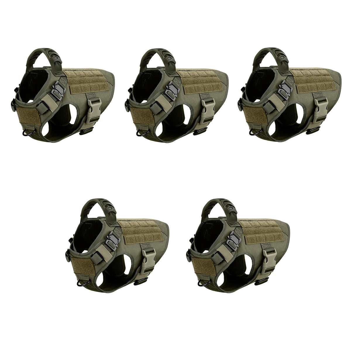 5 Pcs Large Dog Harnesses for German Shepherd and Malinois Training and Walking Vests for Medium and Large Dogs Accessories