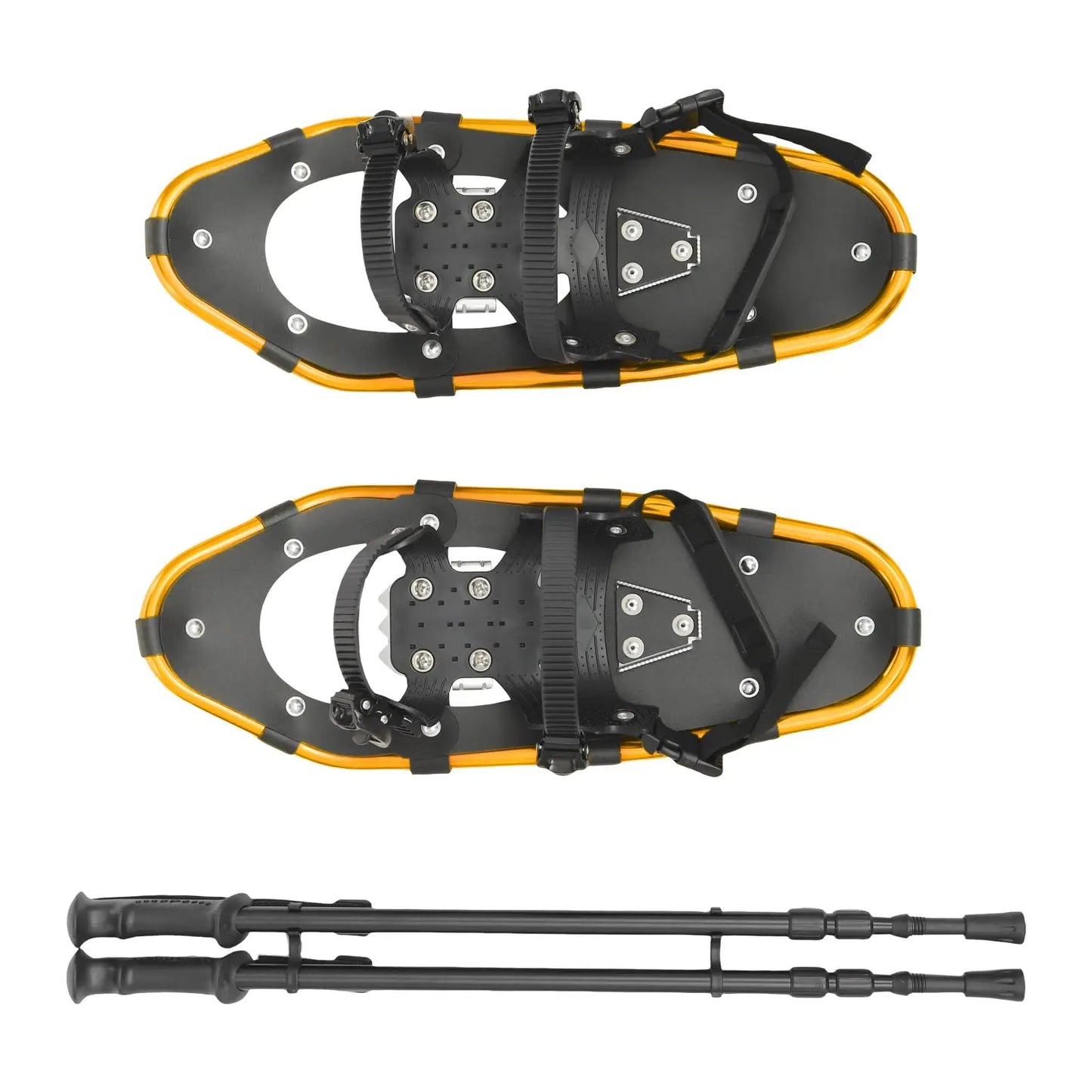 Snowshoes with Adjustable Trekking Poles Bundle, Carry Bag Lightweight Aluminum Walking Hiking Poles Durable All Terrain with a
