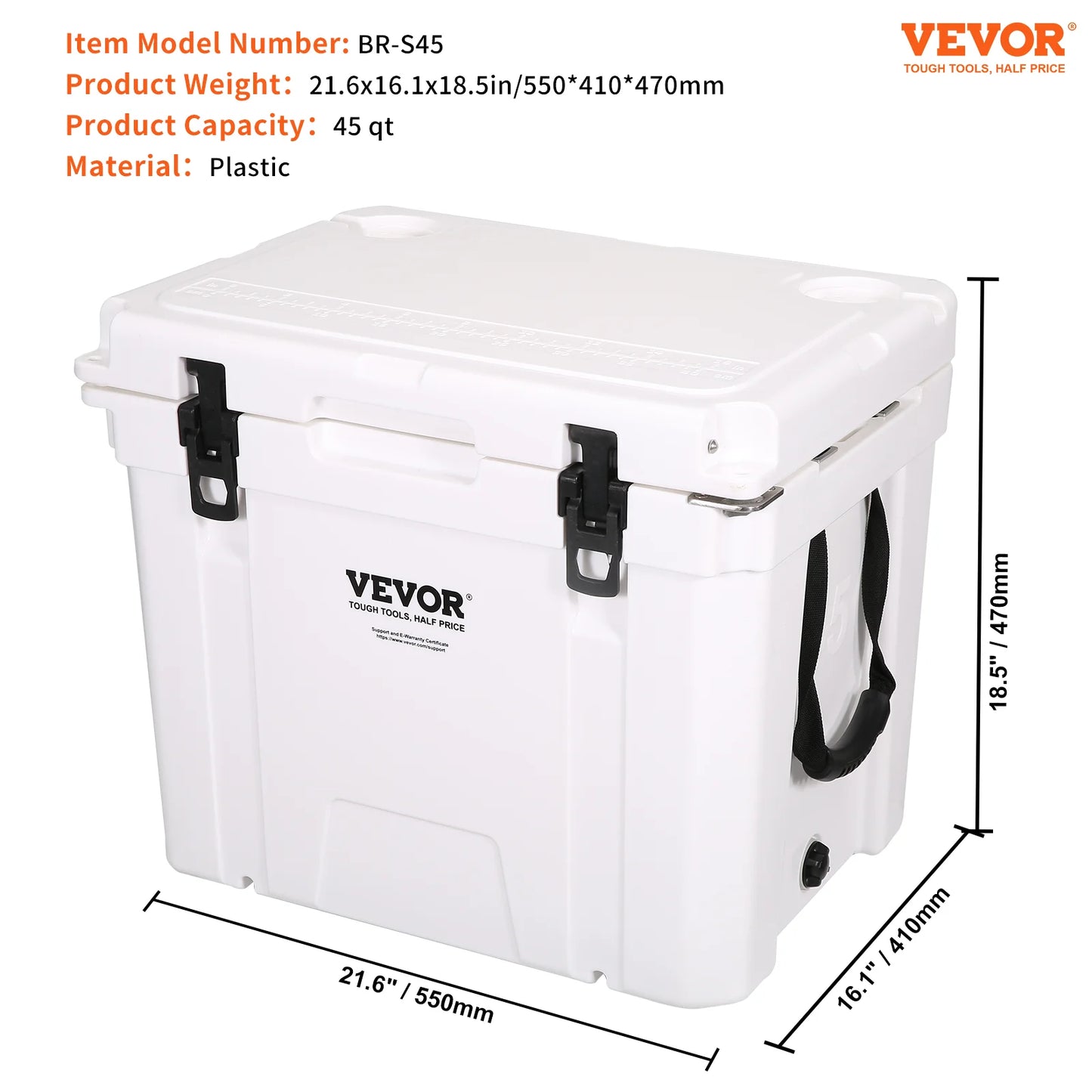 SucceBuy 25QT 33QT 45QT 52QT Hard Cooler Insulated Portable Large Capacity Ice Chest Cooling Box for Family Outdoor Camping Activities