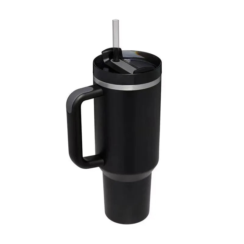 6 Pack US Warehouse 40 Ounce Stainless Steel Double Wall Tumbler with Handle Eco-Friendly and Dishwasher Safe