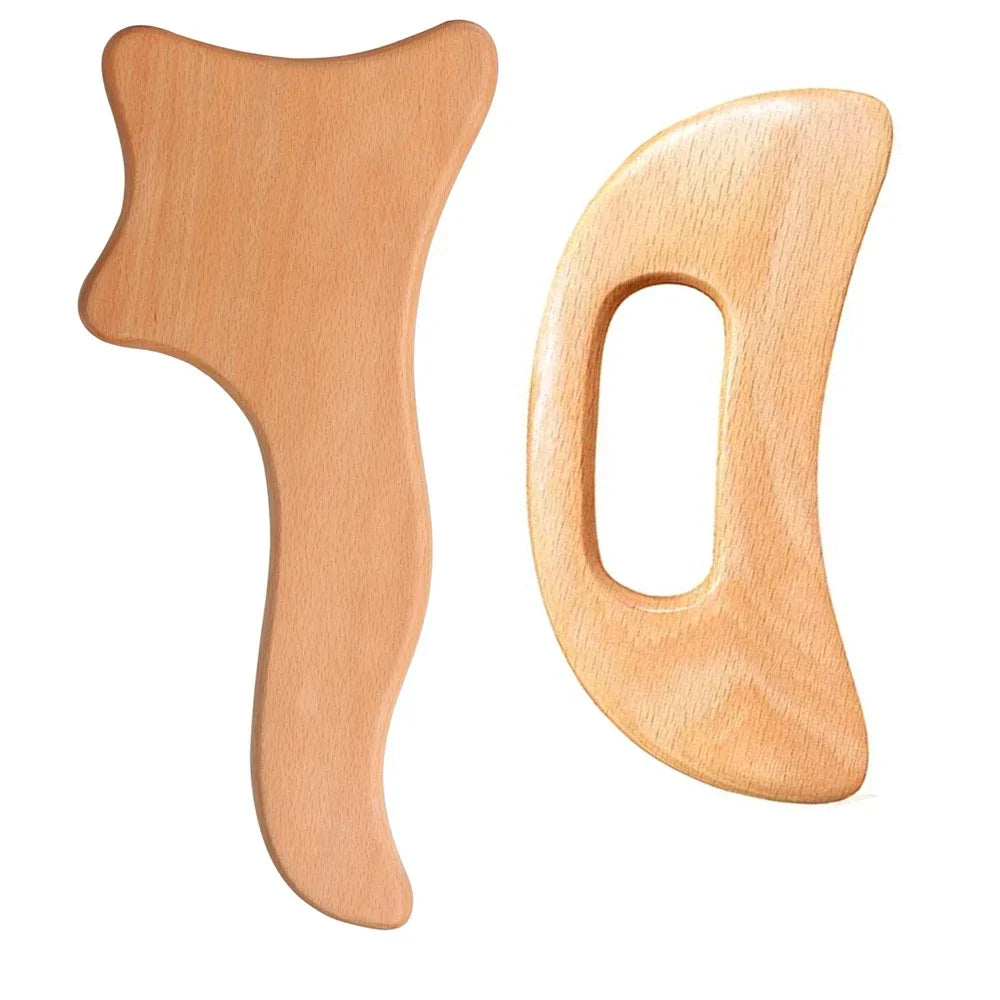 2/4/6/8PCS Wooden Therapy Massage Sets Pain Relief Maderoterapia CorporalAnti Cellulite Body Slimmling Gua Sha Back Massager