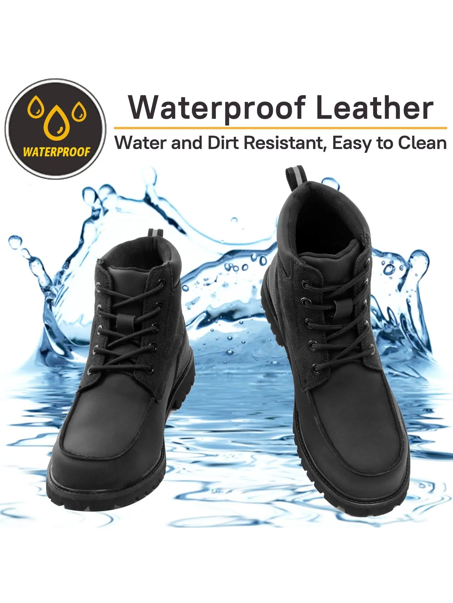 SUADEX Steel Toe Boots for Men and Women Waterproof Indestructible Work Safety Boots Outdoor Protection Construction Shoes