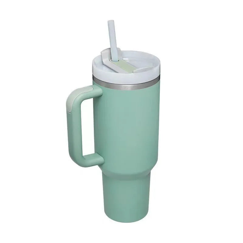 6 Pack US Warehouse 40 Ounce Stainless Steel Double Wall Tumbler with Handle Eco-Friendly and Dishwasher Safe