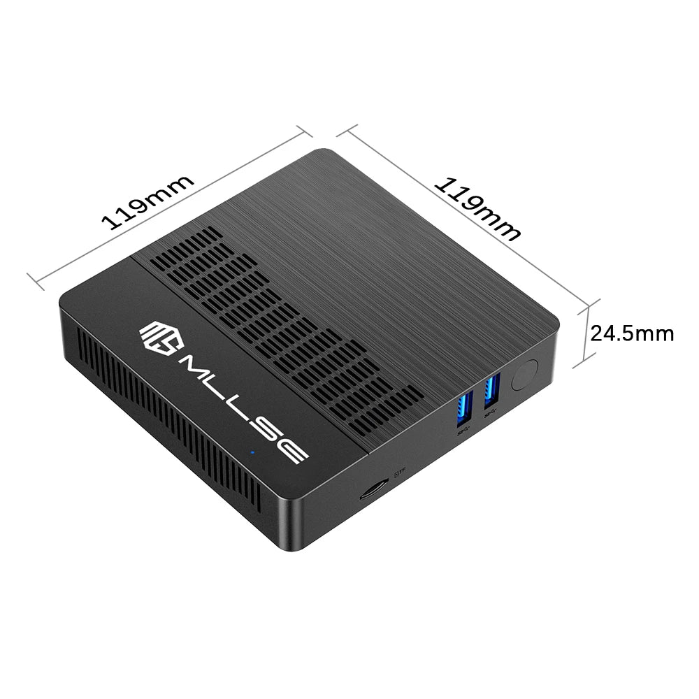 MLLSE M2 Air Mini PC Intel Celeron N4000 CPU Window11 6GB RAM 128GB ROM Dual-Band WiFi VGA Portable Mini Computer BT4.2