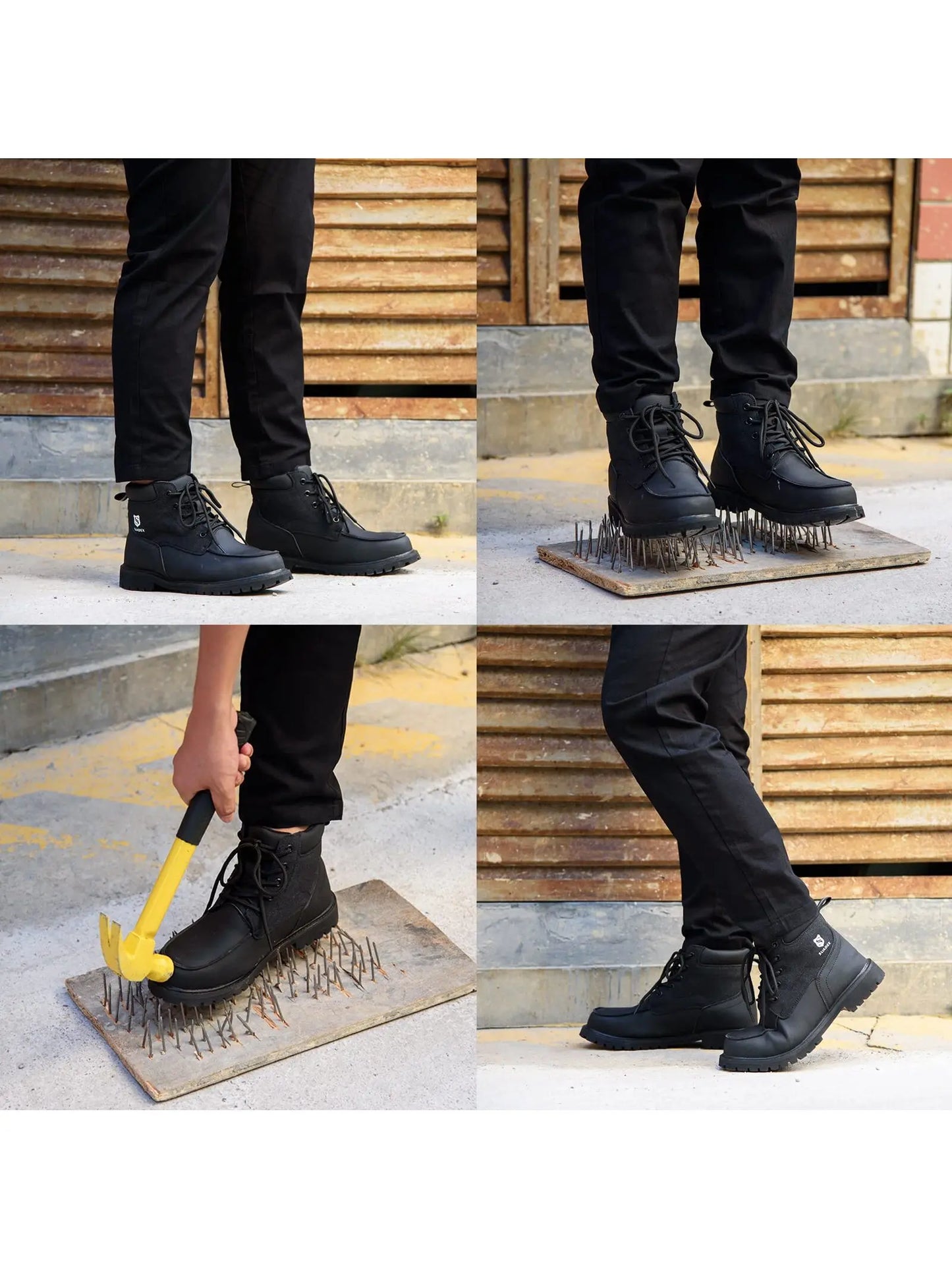 SUADEX Steel Toe Boots for Men and Women Waterproof Indestructible Work Safety Boots Outdoor Protection Construction Shoes