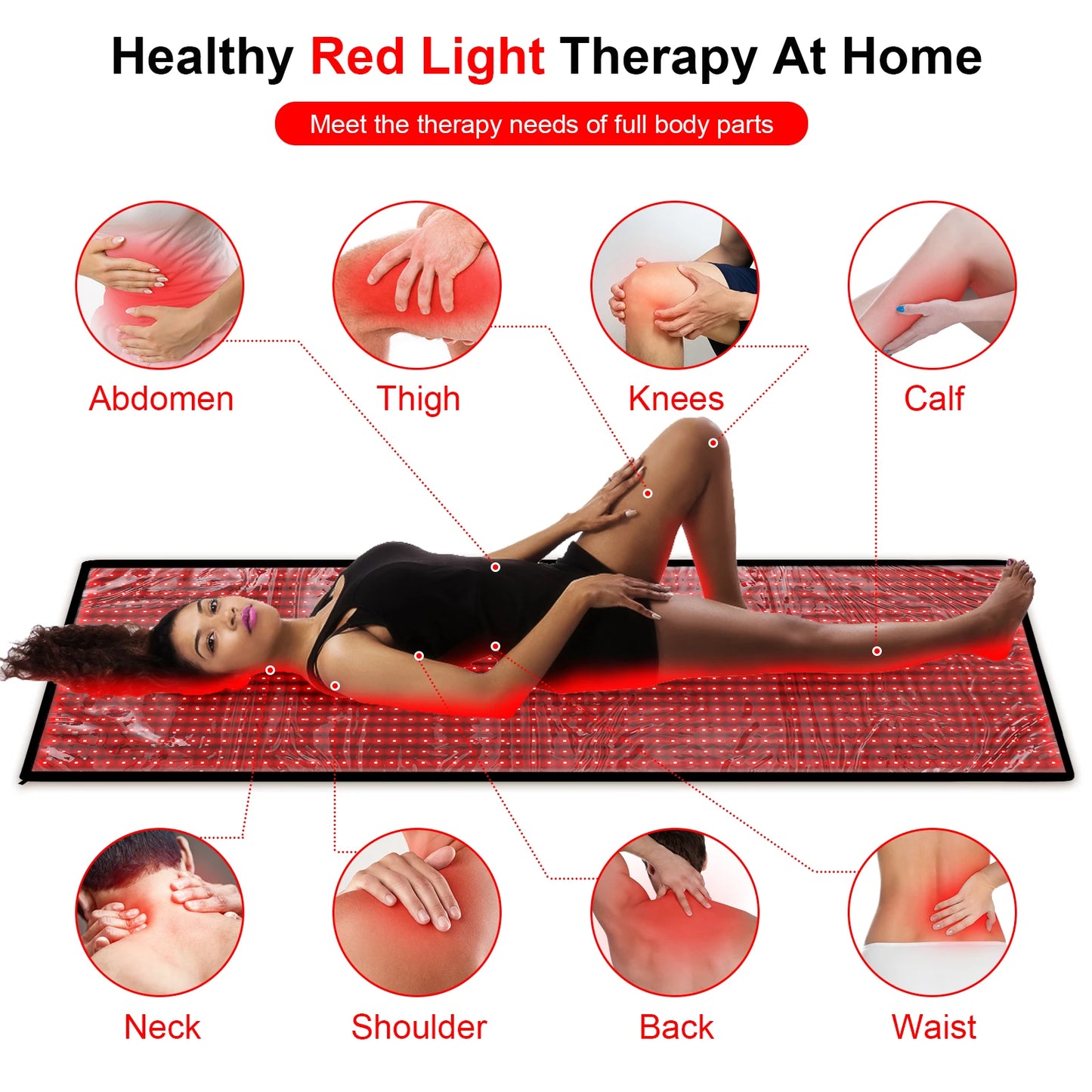 1280pcs Red Light Near Infrared Therapy Devices Mat LED Large Pads for Whole Full Body Mat Blanket Home Care Relaxation Device