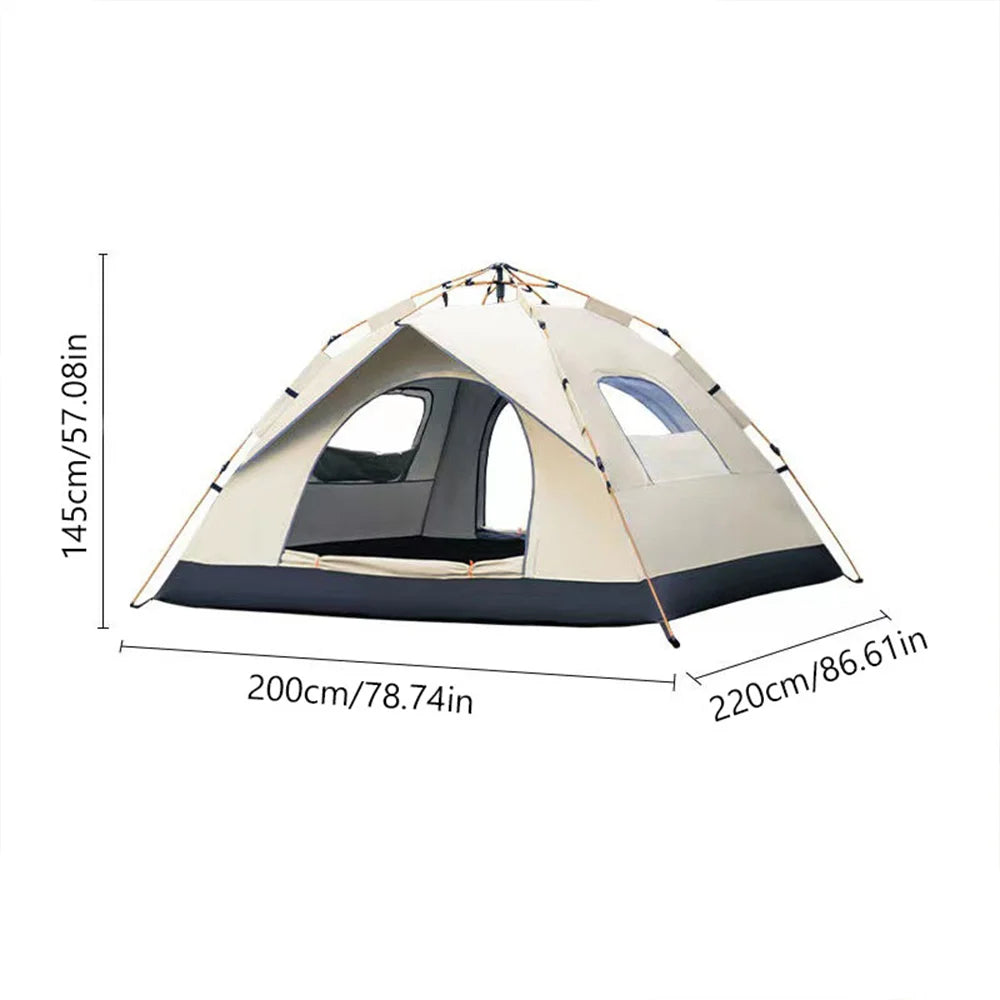 Automatic Quick Opening Camping Tent for Two with Two Doors and Two Windows