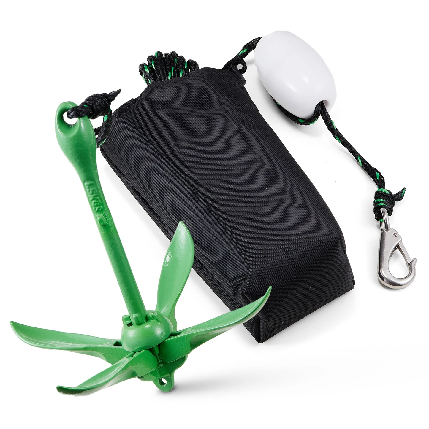 SucceBuy Kayak Anchor Kit 3.5 lb Paddle Board Anchor with 26.2 ft Rope Buoy and Storage Bag