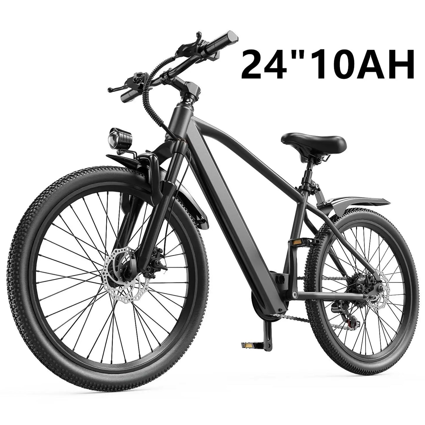 26" 24" Electric Motorcycles Mountain Balance Bike Ebike with 36V 374Wh/468Wh Removable Battery, 500W Motor, 21-Speed Gears