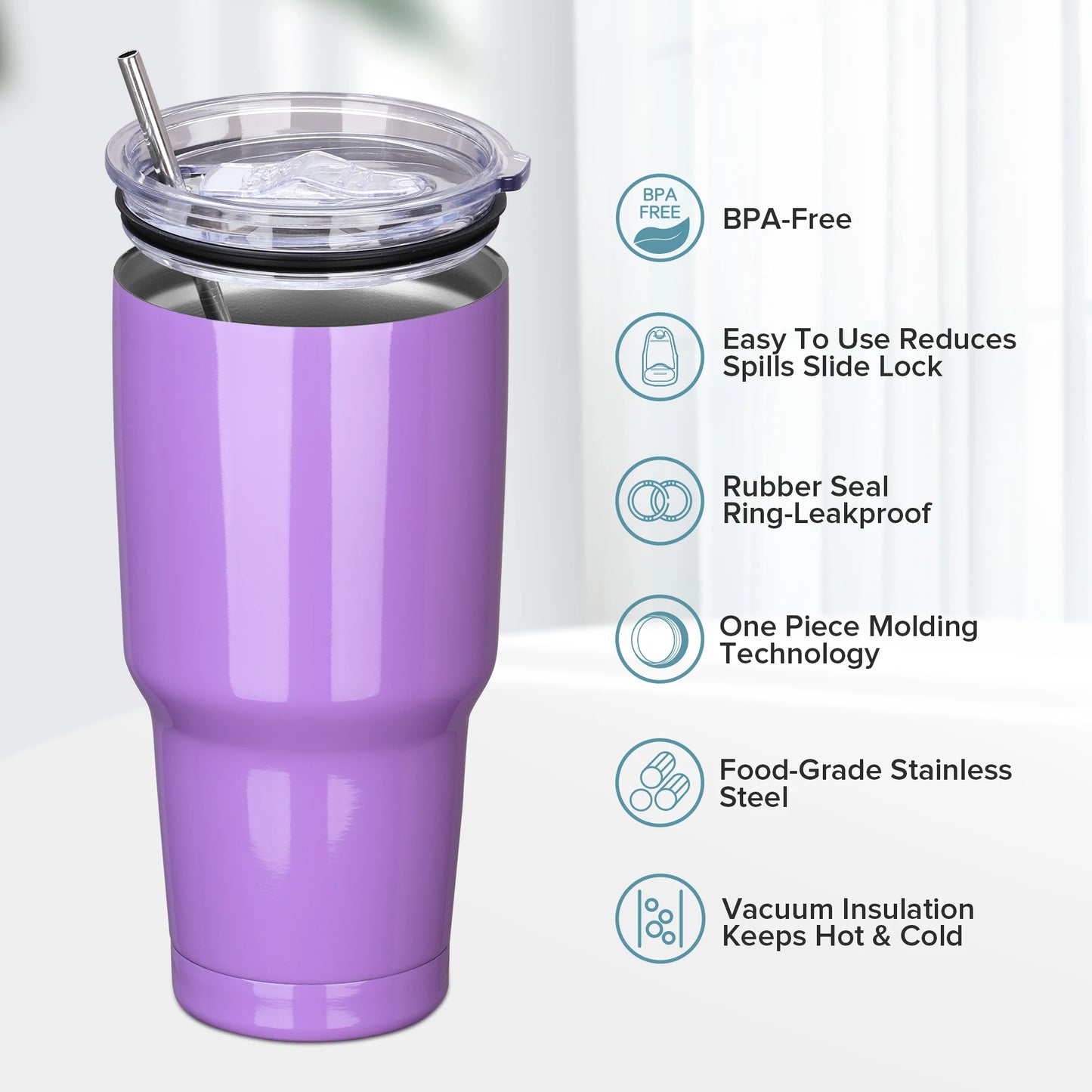 25 Pack 30OZ Powder Coated Curved Design Car Cups, Stainless Steel Water Bottle, Laser Engraved Drinkware Coffee Cup
