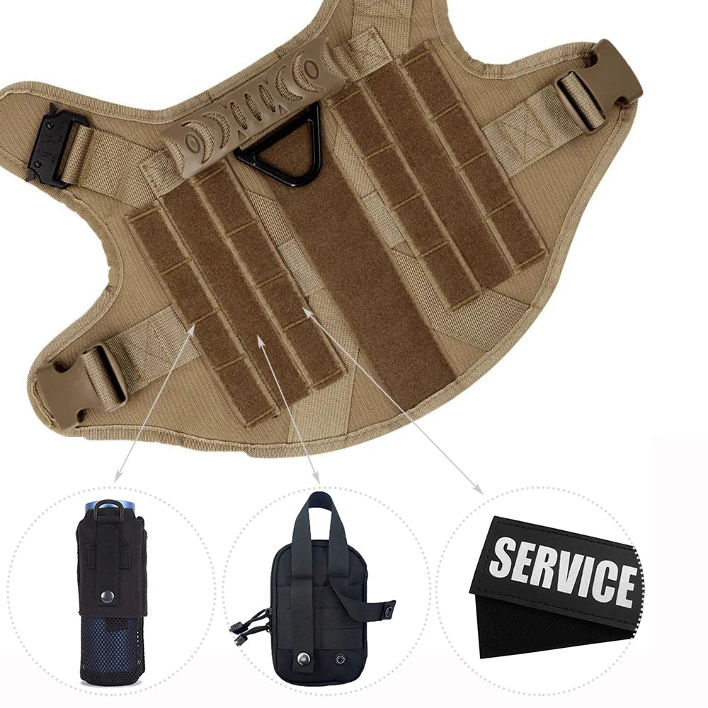5 Pcs Large Dog Harnesses for German Shepherd and Malinois Training and Walking Vests for Medium and Large Dogs Accessories