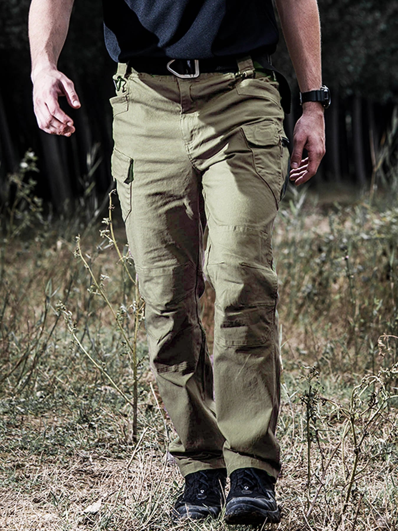 Men Spring Autumn Tactical Fitness Pants Climbing Hiking Camping cycling Hunting Elastic Trousers Quick Dry Trekking Gym Sports