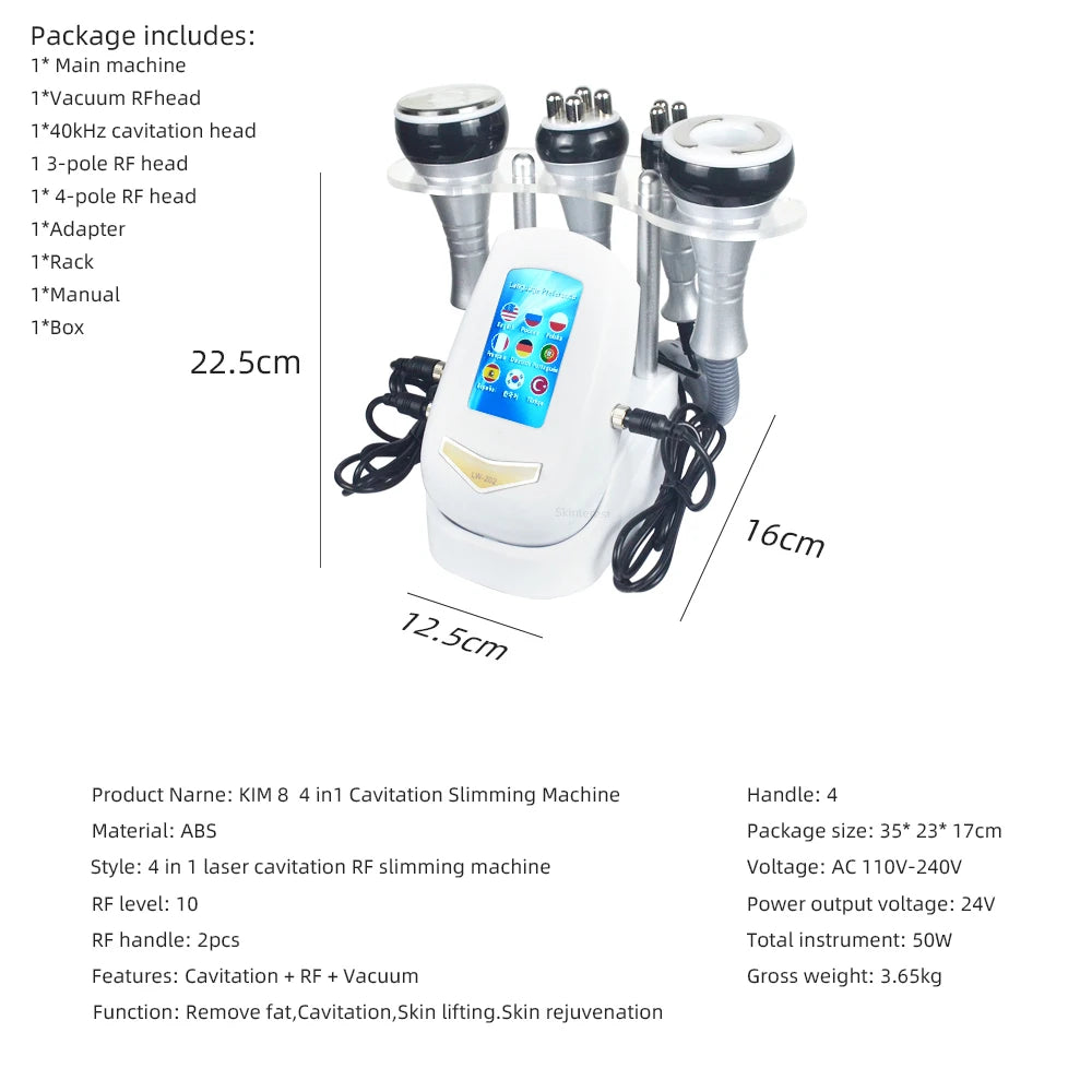 New 4 In 1 40k Cavitation Ultrasonic Body Care Tool By Moonic Beauty
