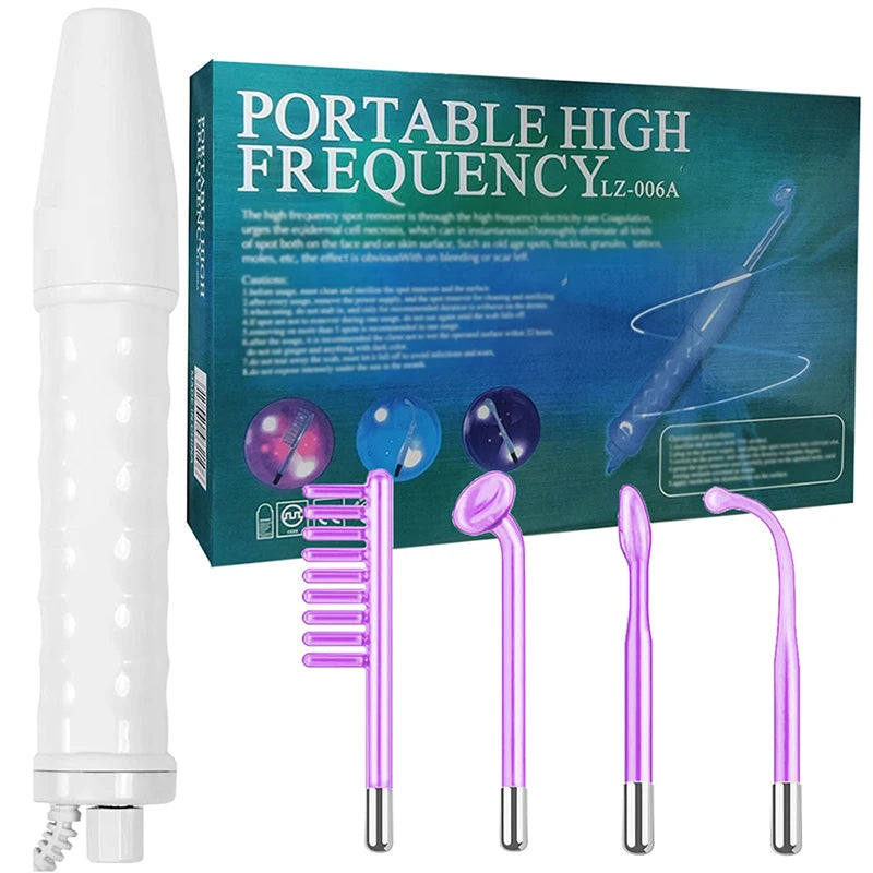 4 In 1 Facial Skin Care Stick High Frequency Facial Massager Skin Care Set Portable Tools for Family Use
