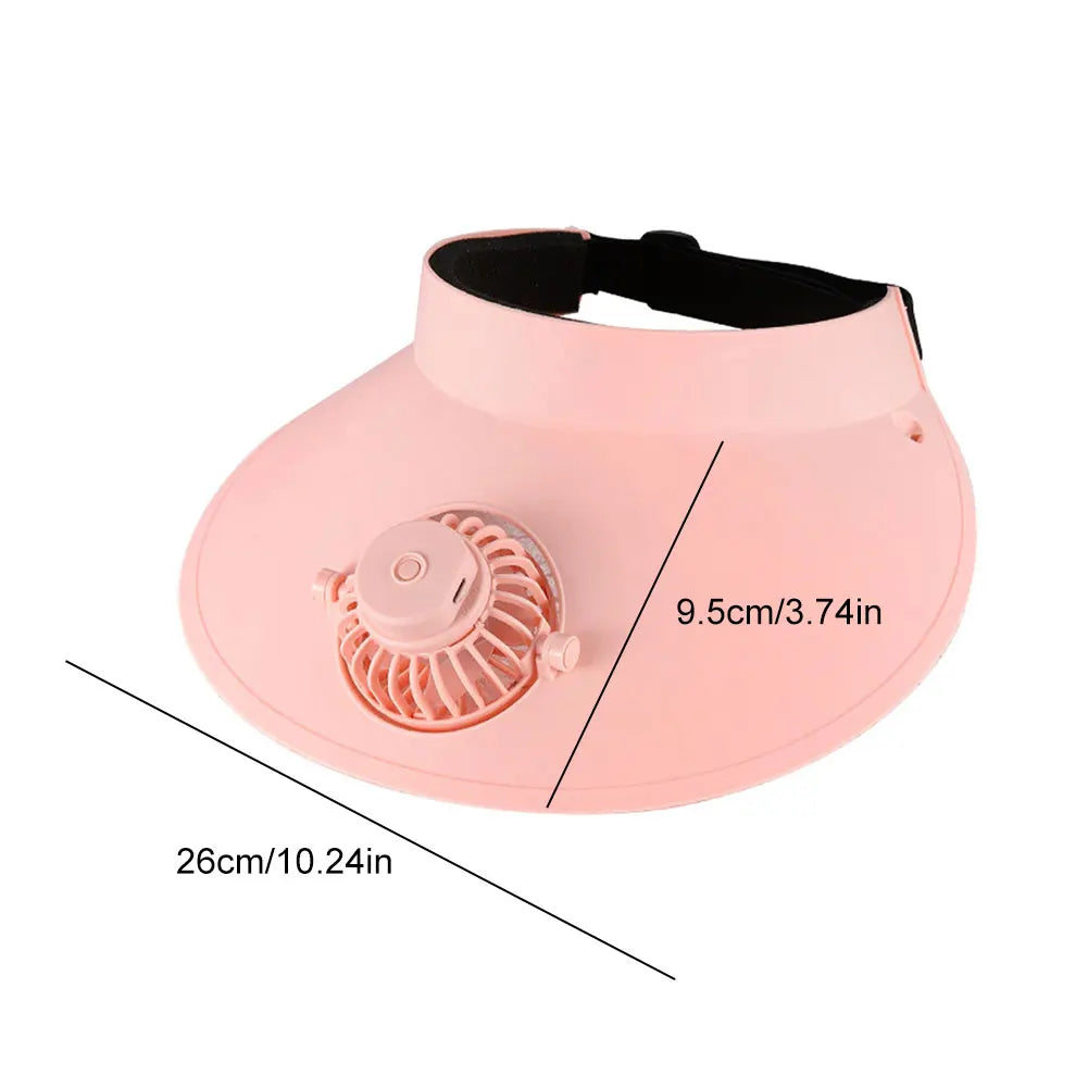 Sun Visor Hat With Fan Solar And USB Charging Sun Protection Hat Breathable Summer Cooling Fan Hat For Outdoor Camping Fishing