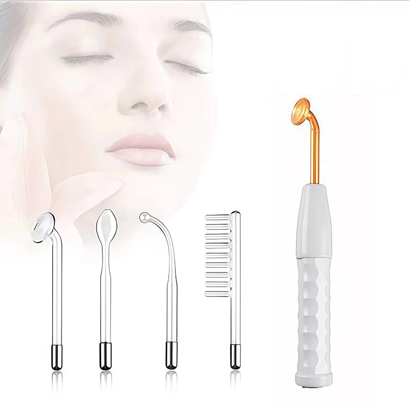 4 In 1 Facial Skin Care Stick High Frequency Facial Massager Skin Care Set Portable Tools for Family Use