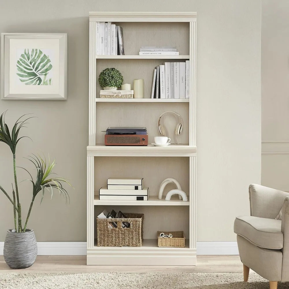 Halston Multi-Depth Bookcase - Adjustable Open Shelf Storage Unit for Home & Office, 31.5”L x 15.75”W Display Shelving