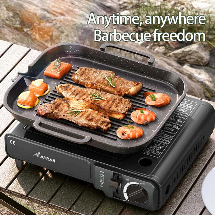 Card Stove Household Outdoor Portable Gas Stove Ideal for Camping Picnicking and Home Use
