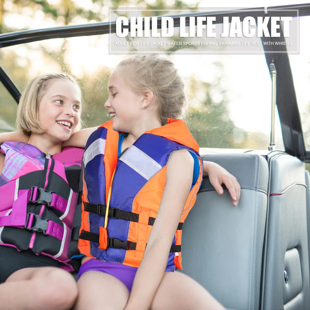 Kids Life Jacket Vest with Whistle for Fishing Swimming and Water Sports