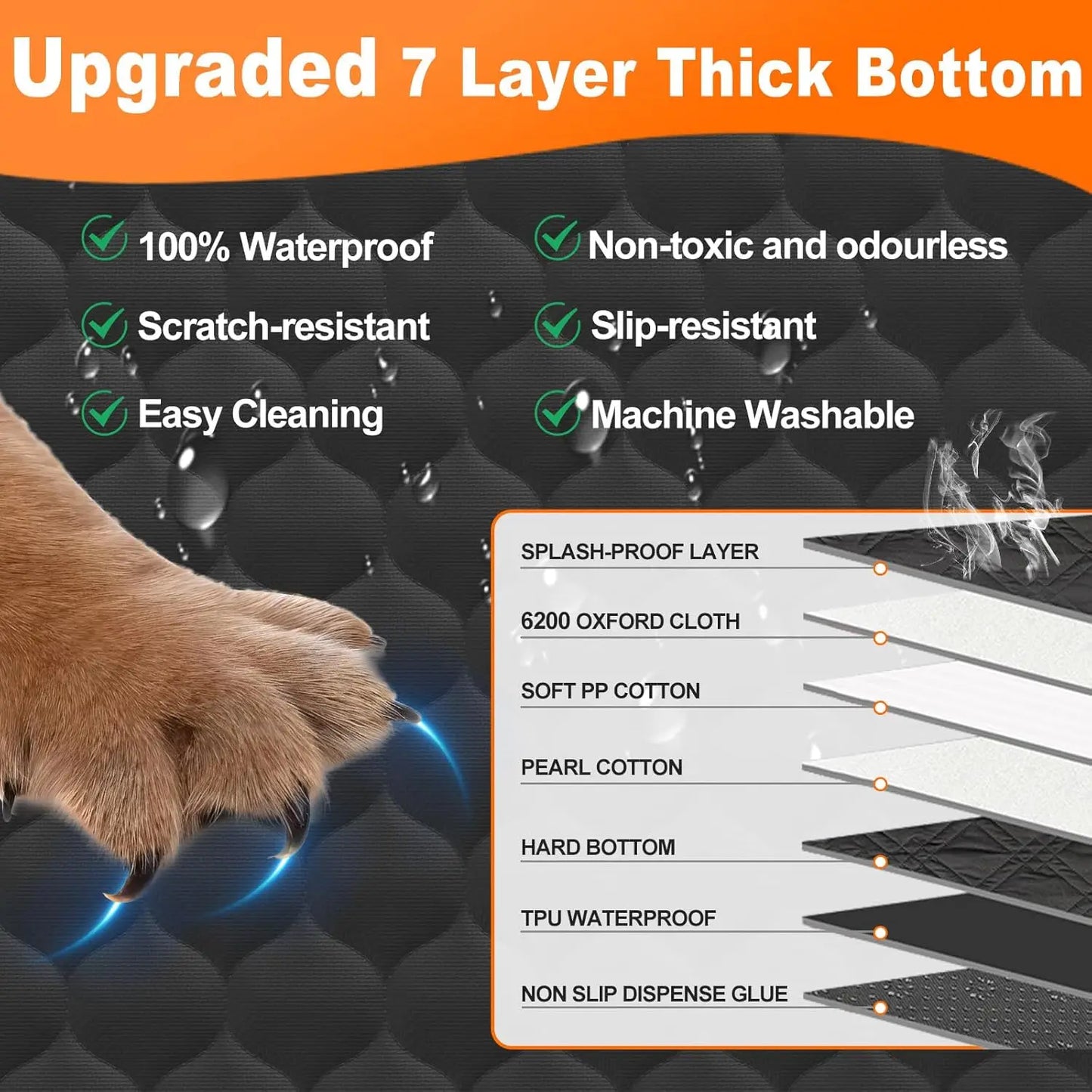Waterproof Pet Travel Accessories Foldable Dog Car Seat Safety Hammock Trunk Mat Rear Seat Protector