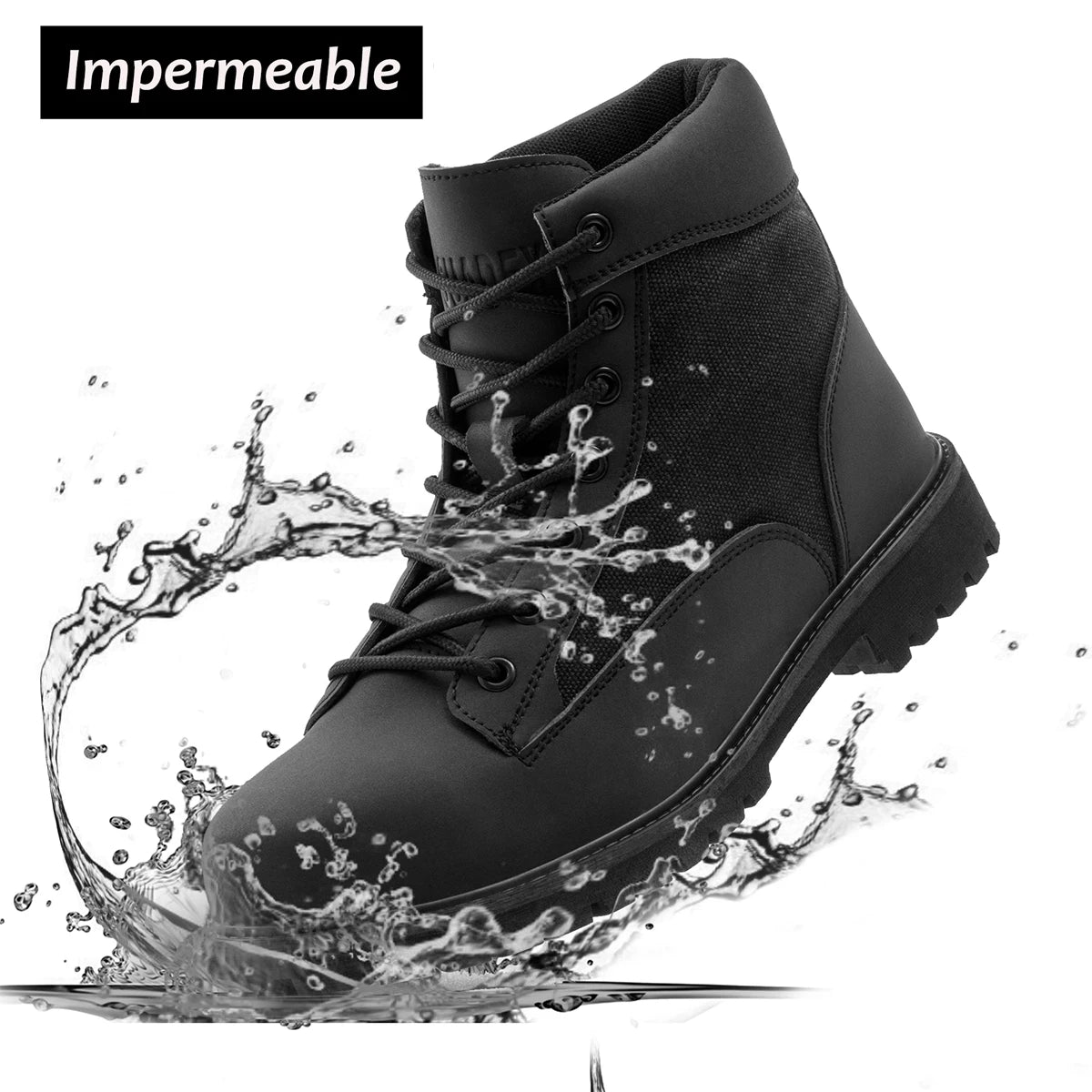 SUADEX Steel Toe Boots for Men and Women Waterproof Indestructible Work Safety Boots Outdoor Protection Construction Shoes