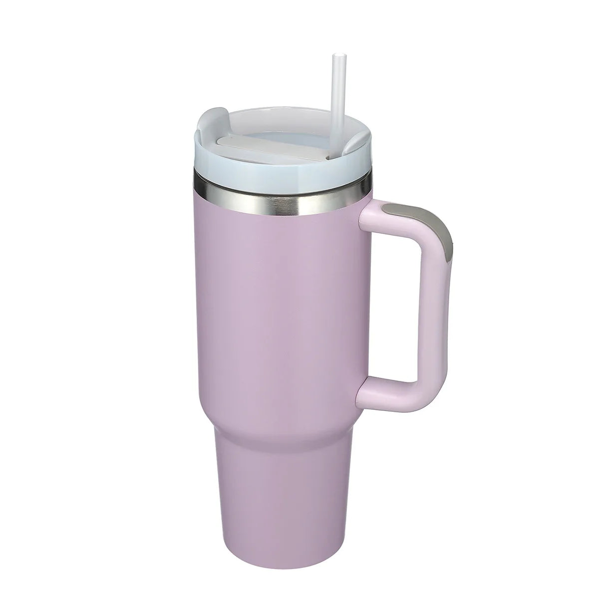 6 Pack US Warehouse 40 Ounce Stainless Steel Double Wall Tumbler with Handle Eco-Friendly and Dishwasher Safe