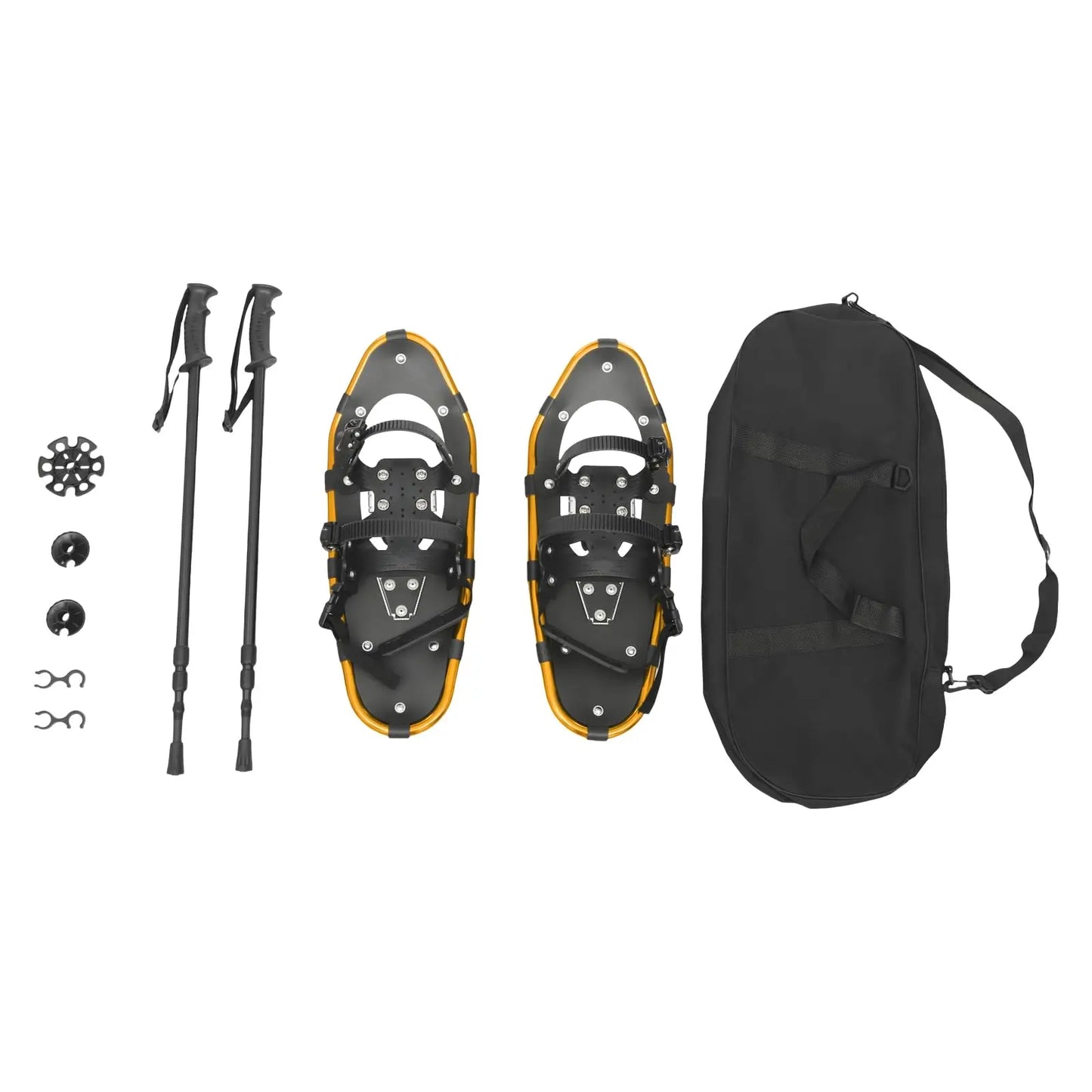 Snowshoes with Adjustable Trekking Poles Bundle, Carry Bag Lightweight Aluminum Walking Hiking Poles Durable All Terrain with a