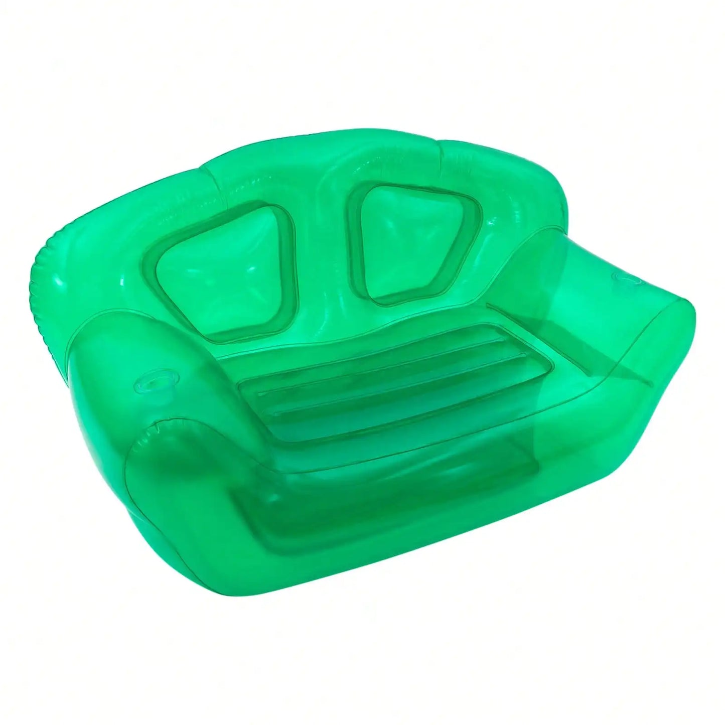 Inflatable Double Person Sofa Clear/Pink/Blue/Green Blow UP Chairs Portable Air Sofa Camping Yard Couchs Outdoor Activitiy