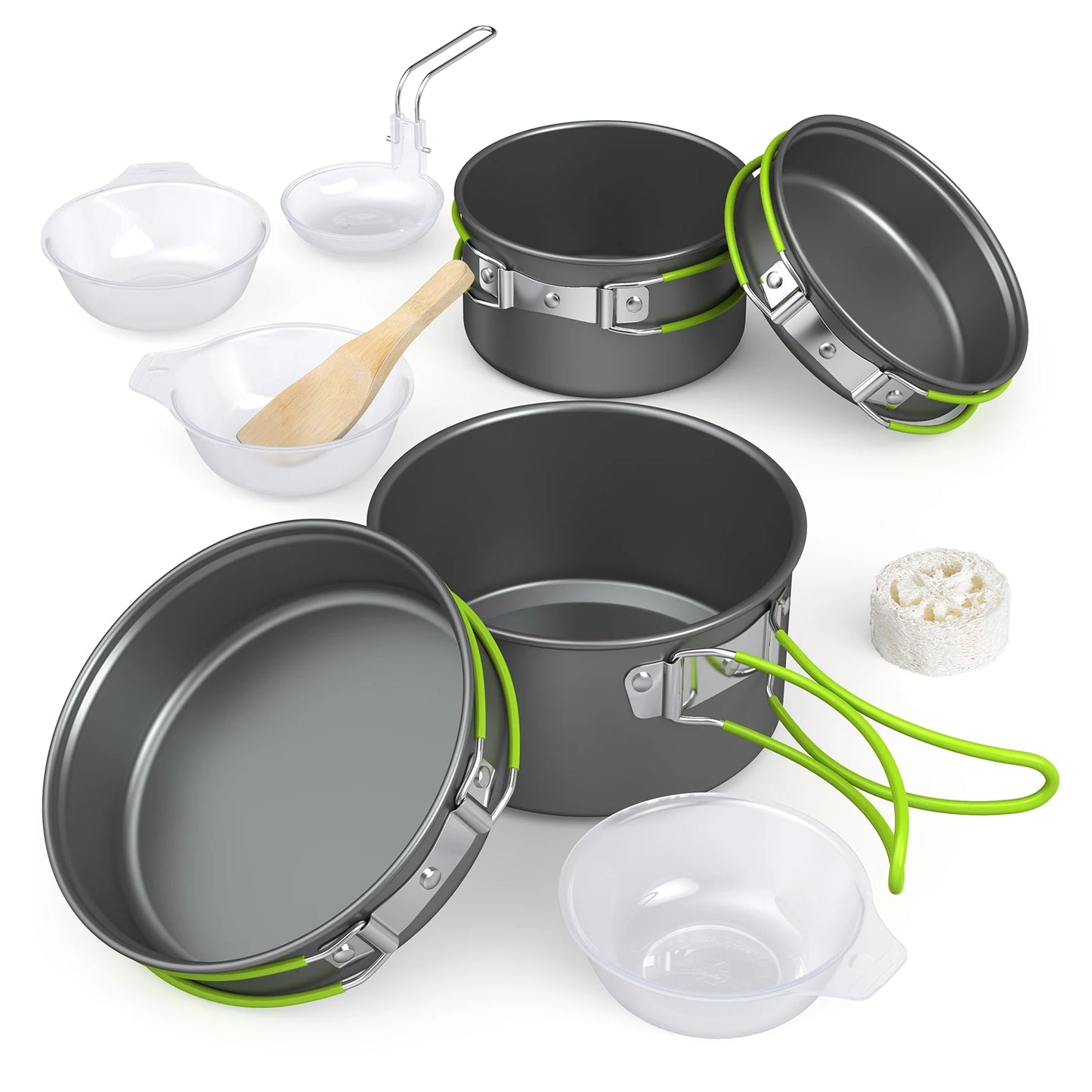 Outdoor Tableware Camping Cookware 2-3 People Multifunctional Aluminum Oxide Cooking Tool Set Portable Stove Dinnerware