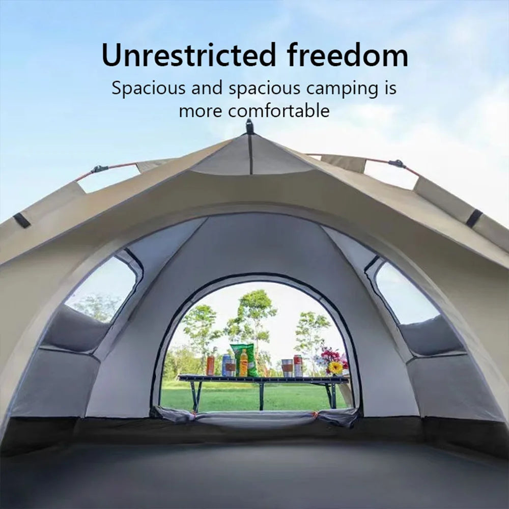 Automatic Quick Opening Camping Tent for Two with Two Doors and Two Windows