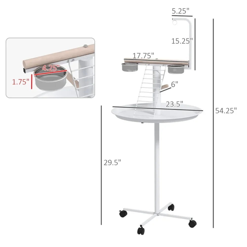 Bird Stand Parrot Perch And Playing Stand Birds Frame birds accessoires bird house Stainless Steel Feeding Bowls poultry feeder