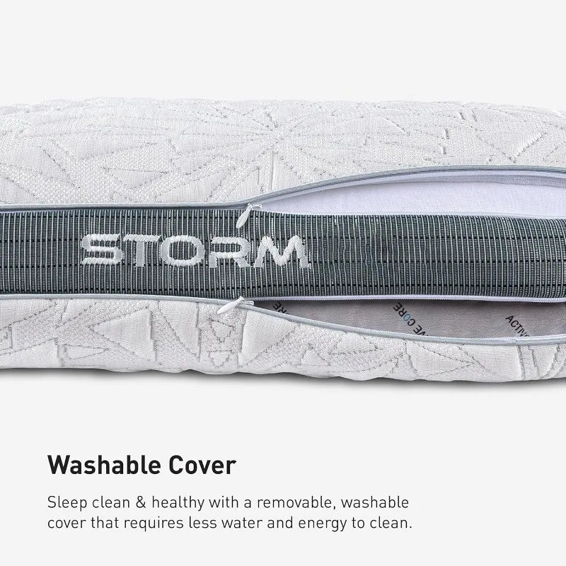 Bedgear Storm Performance Pillow – 2.0 - Cooling Bed Pillow for Hot Sleepers - Medium Firmness Pillow for All Sleep Positions, W