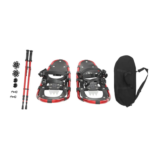 Snowshoes with Adjustable Trekking Poles Bundle, Carry Bag Lightweight Aluminum Walking Hiking Poles Durable All Terrain with a