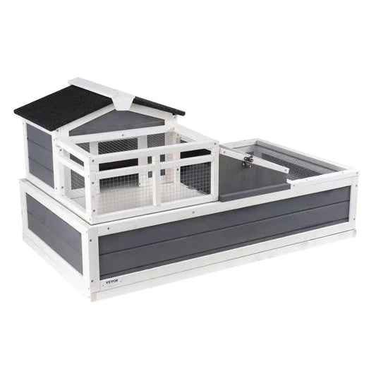 Wooden Tortoise Habitat Indoor Outdoor 3 Room 44x25.6x24in