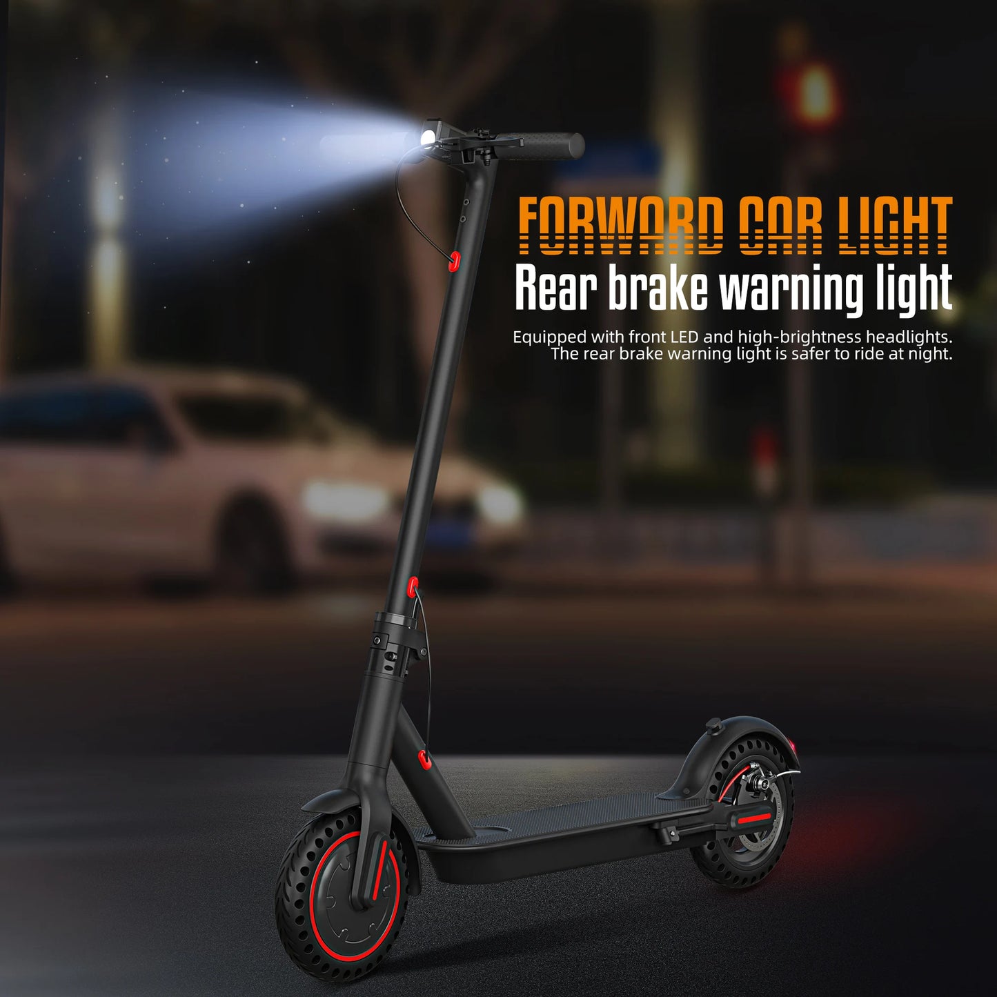 350W Foldable Electric Scooter for Adults and Teens with Explosion-proof Tires and Dual Brake System Lightweight E-scooter with APP Support