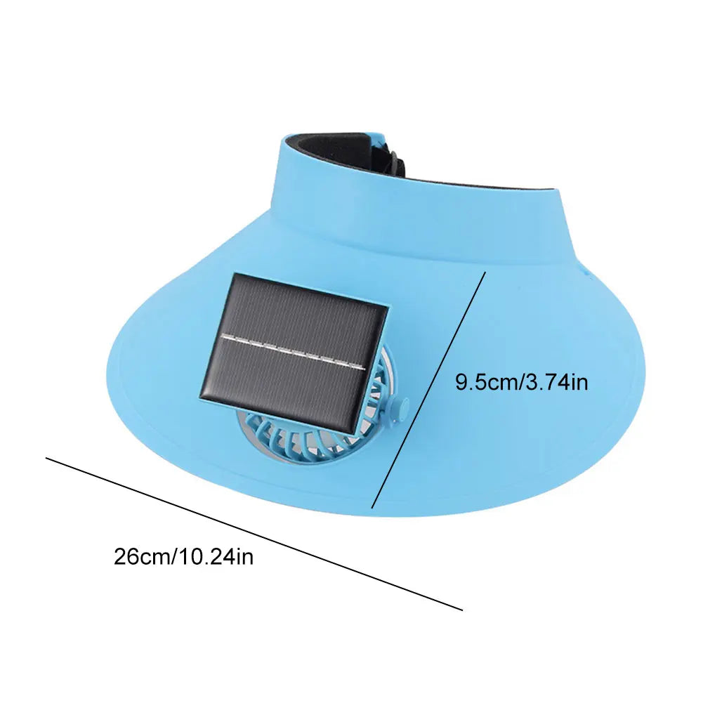 Sun Visor Hat With Fan Solar And USB Charging Sun Protection Hat Breathable Summer Cooling Fan Hat For Outdoor Camping Fishing
