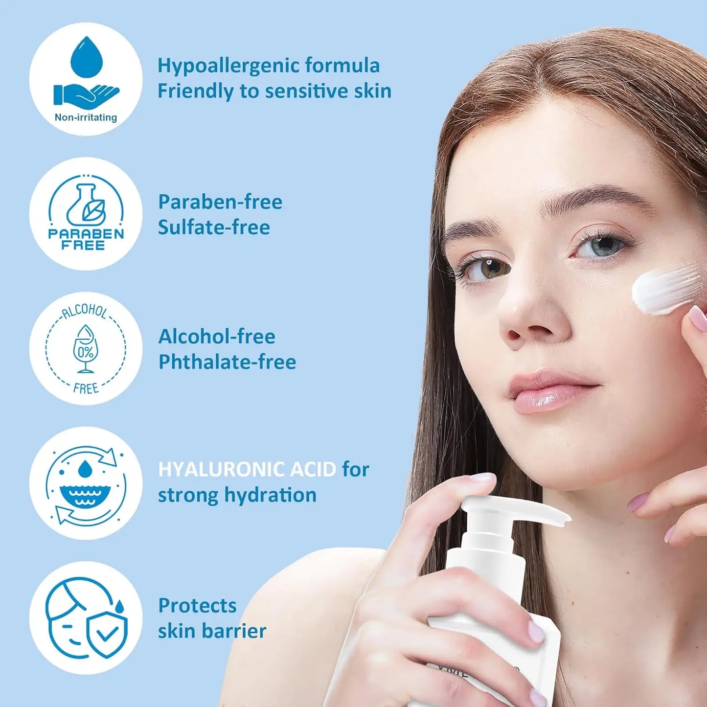 5-in-1 Professional Hyaluronic Acid Skin Care Set 17.6 Fl oz Ideal for Salons SPAs Home Use Esthetician Face Skincare Products