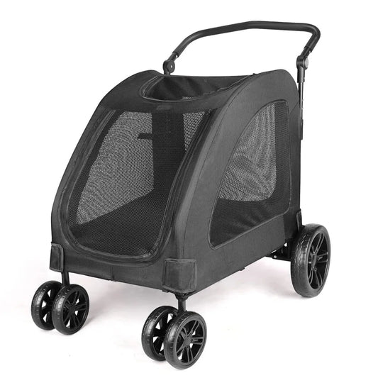 Dog Stroller Foldable Pet Jogger Strollers for Single or Multiple Medium and Large Dogs Travel Carrier Breathable Animal Strolle