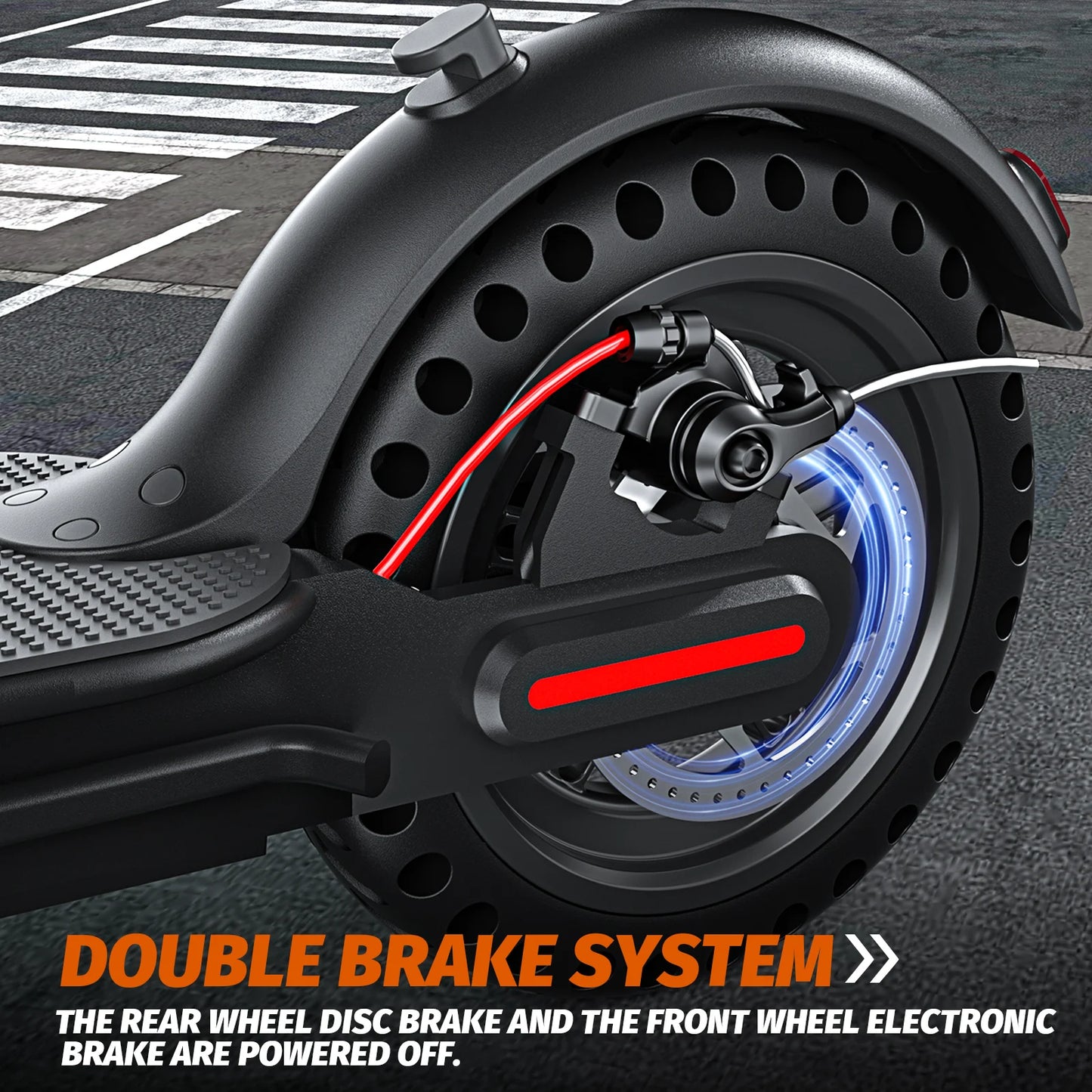 350W Foldable Electric Scooter for Adults and Teens with Explosion-proof Tires and Dual Brake System Lightweight E-scooter with APP Support