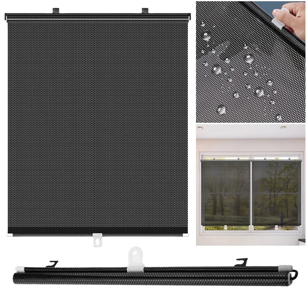 Universal Roller Blinds Sunshade Suction Cup Sun Visors Blackout Curtain Car Bedroom Kitchen Window Sun-Shading Roller Curtains