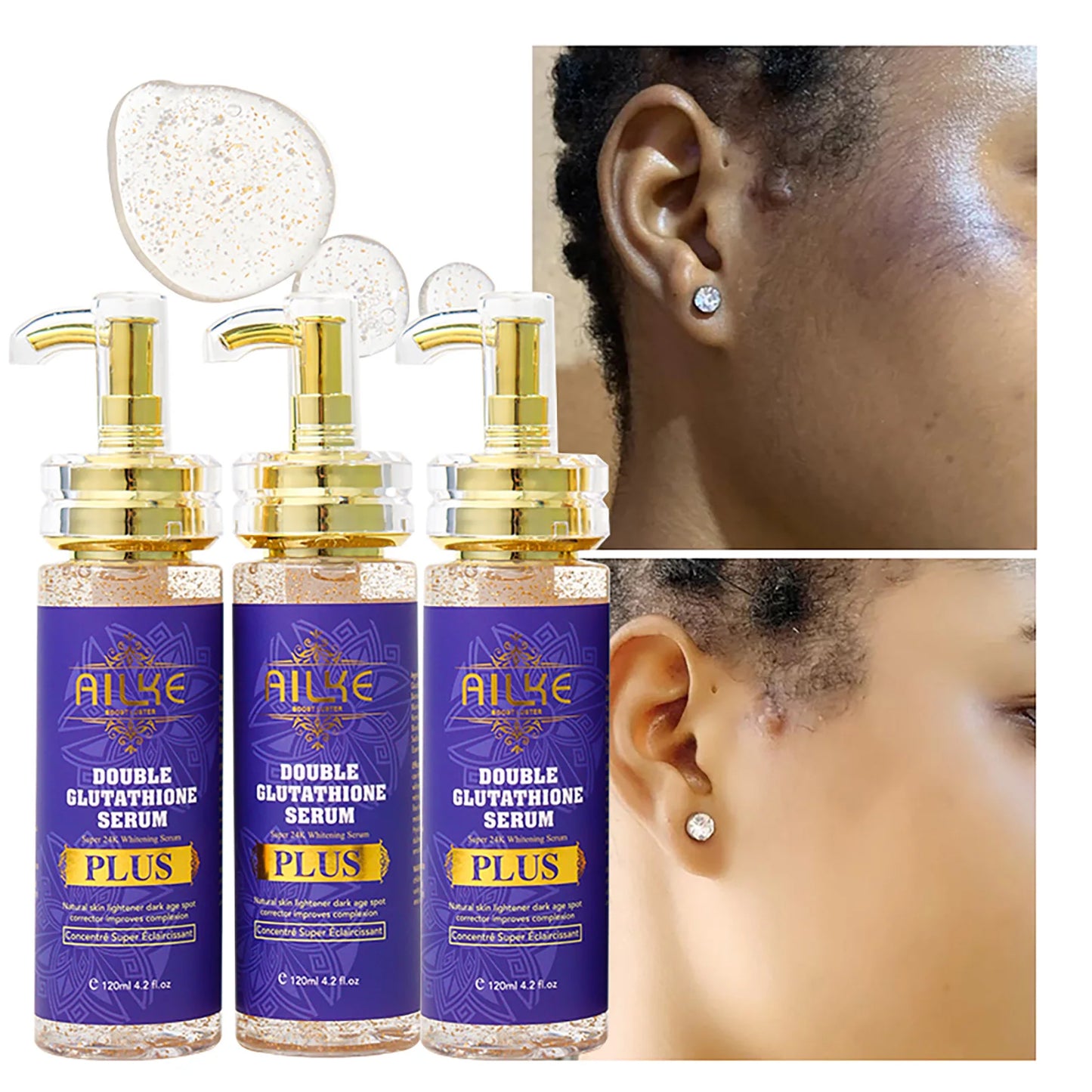 AILKE Glutathione Bleaching Cream Advanced Lightening Lotion Glowing Cream for Inner Thighs Bikini Area and Underarms Natural
